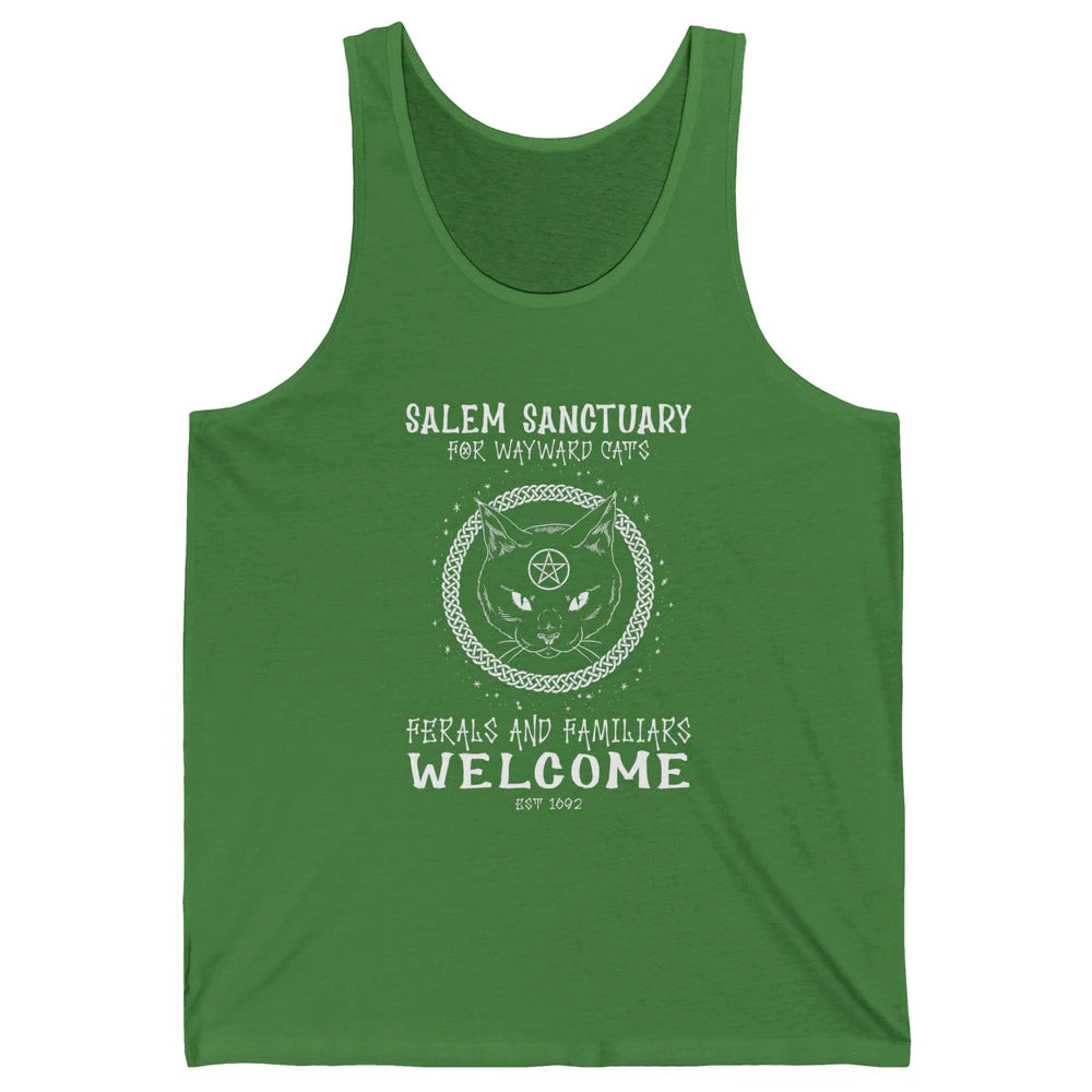 Witch Cat Salem Sanctuary Witch City Halloween Night Costume Unisex Jersey Tank