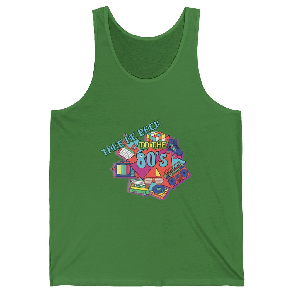 Take Me Back To The 80s Vintage 1980s Born Birthday Party Unisex Jersey Tank