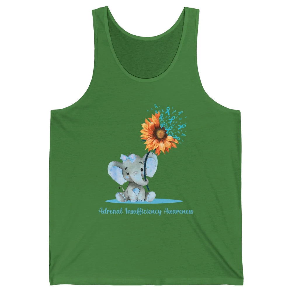 Adrenal Insufficiency Awareness Baby Elephant Sunflower Unisex Jersey Tank