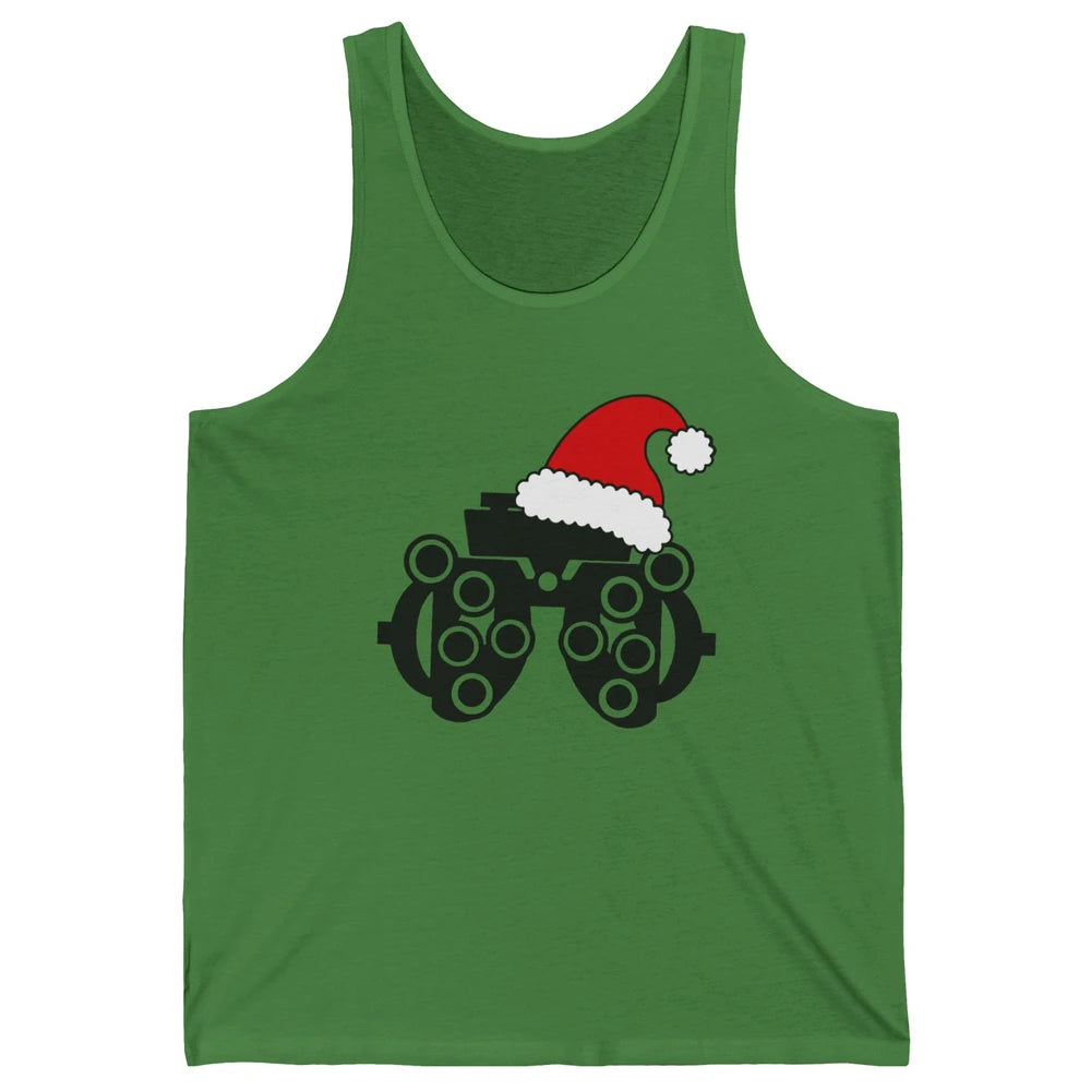 Funny Phoropter Santa Hat Optometrist Optician Christmas Unisex Jersey Tank