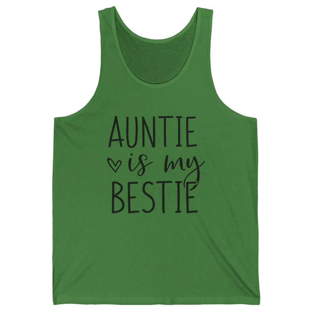 Auntie Is My Bestie New Auntie Pregnancy Nephew Niece Gift Unisex Jersey Tank