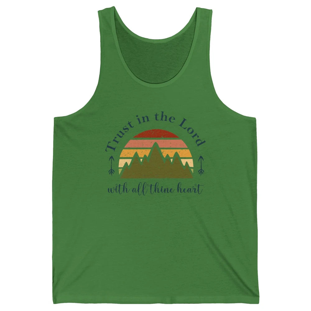 Vintage Trust In The Lord With All Heart Christian Religious Unisex Jersey Tank