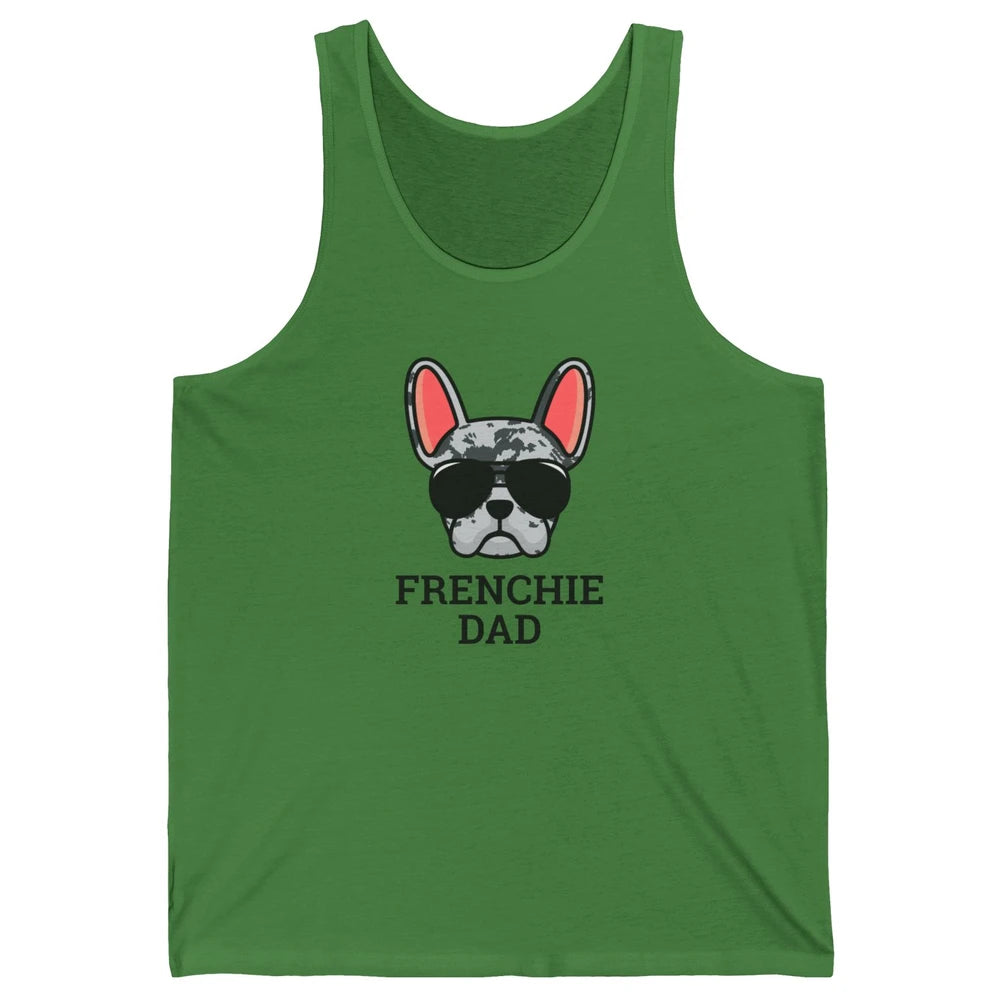 Blue Merle French Dad Frenchie Bulldog Cool Pet Owner Father Unisex Jersey Tank