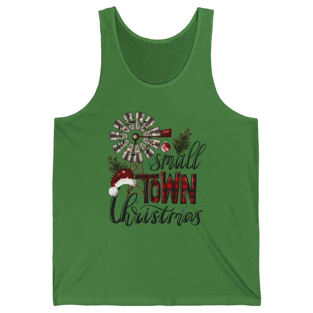 Retro Small Town Christmas Western Hometown Christmas Unisex Jersey Tank