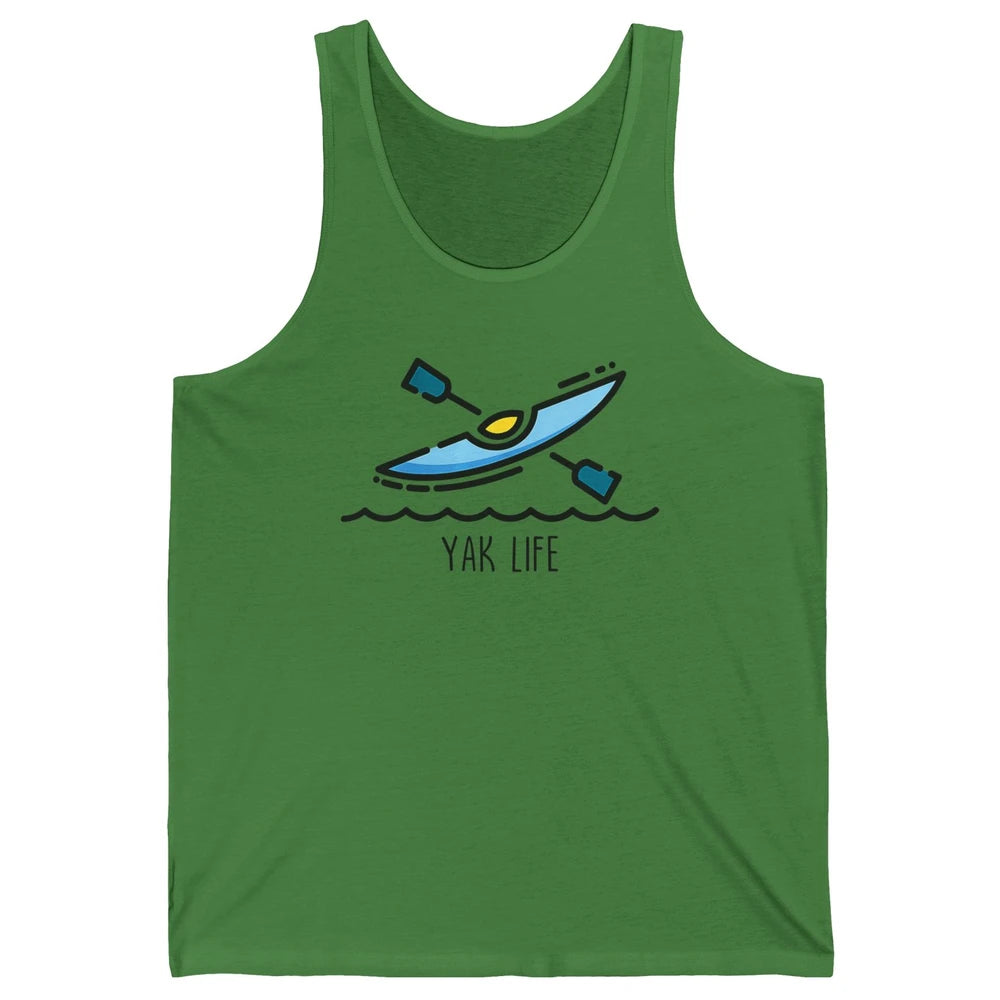 Yak Life Sunset Kayak Kayaking Retro 70s Paddling Outdoor Unisex Jersey Tank