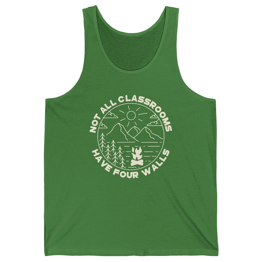 Camping Girl Not All Classrooms Have 4 Walls Nature Hiking Unisex Jersey Tank