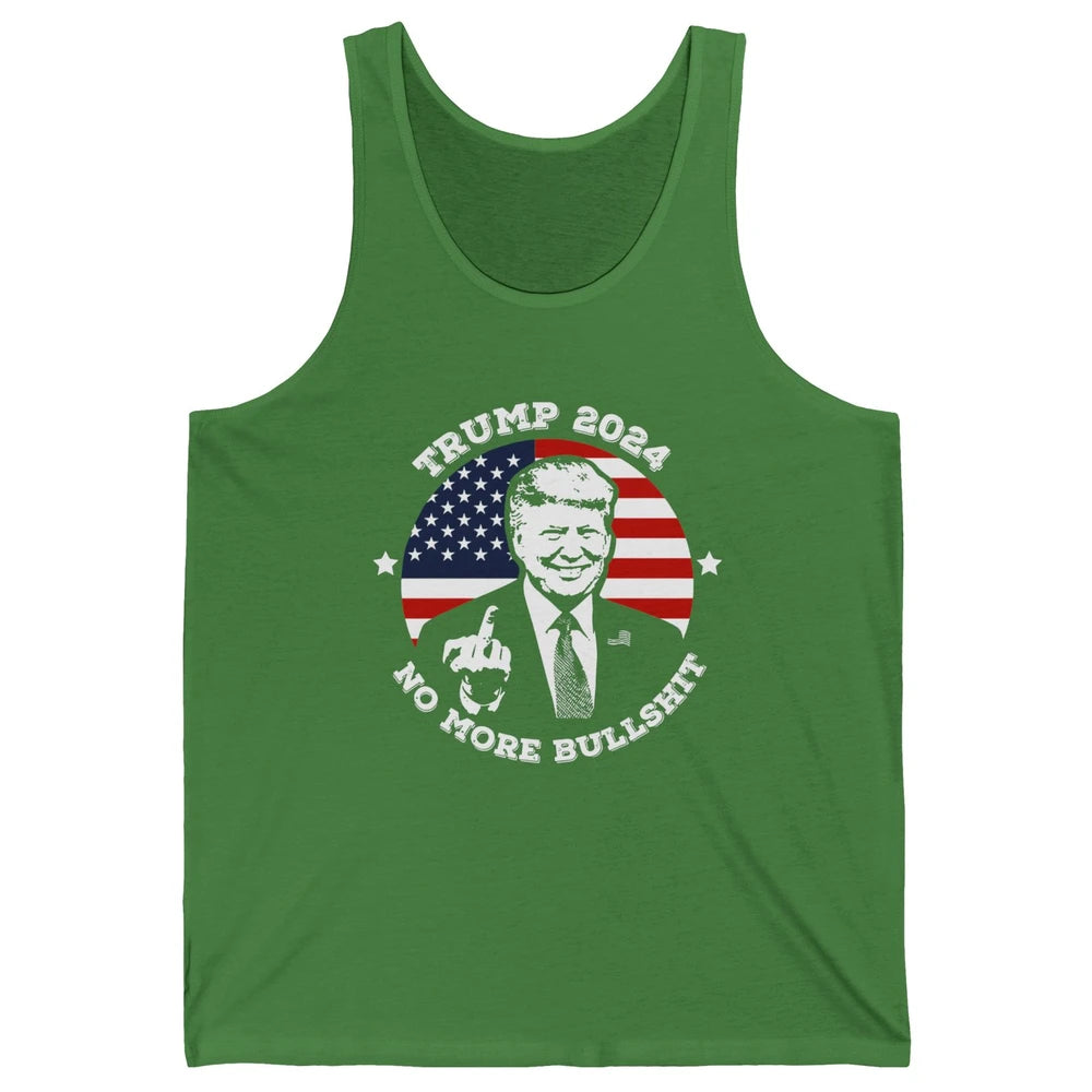 Retro US Flag Trump 2024 No More President Trump Return 2024 Unisex Jersey Tank