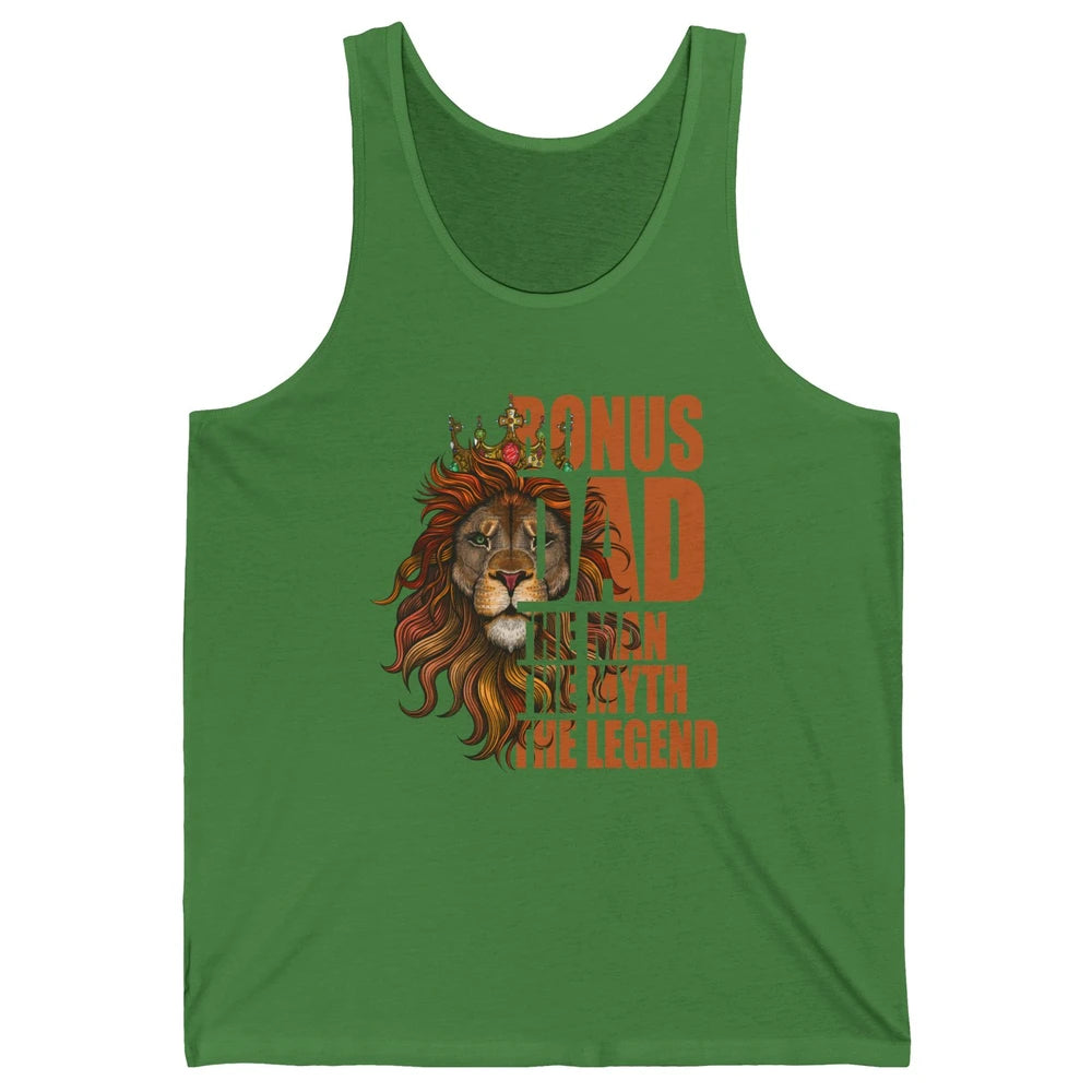 Vintage Lion Bonus Dad The Man The Myth The Legend Dad Gift Unisex Jersey Tank