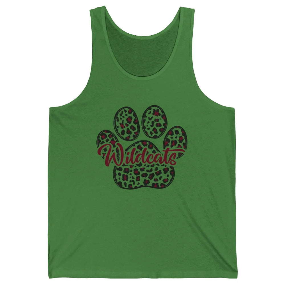 Wildcats Spirit Cat Paw Leopard Western Cat Mom Cat Lovers Unisex Jersey Tank