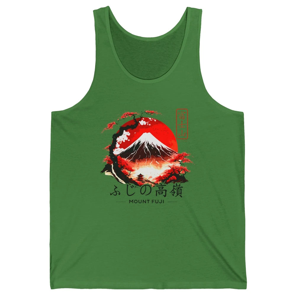 Vintage Sunset Mount Fuji The Highest Mountain In Japan Unisex Jersey Tank