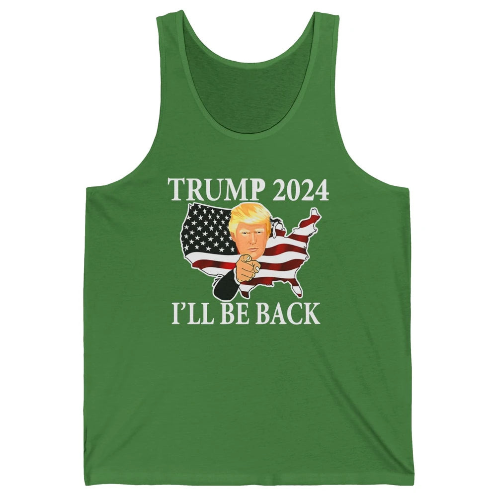 Vote Trump 2024 I'll Be Back Patriotic Republican Pro Choice Unisex Jersey Tank