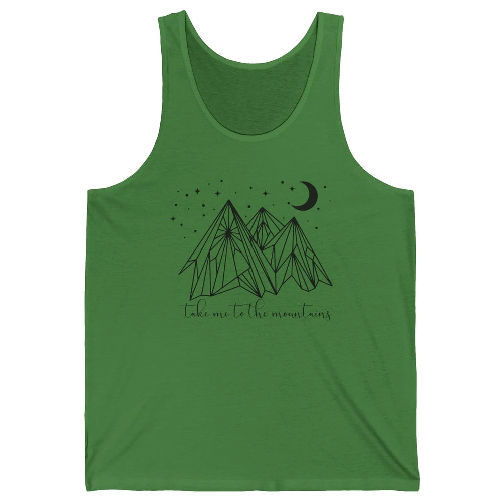 Take Me to the Mountains Boho Hiking Camping Outdoor Gift Unisex Jersey Tank