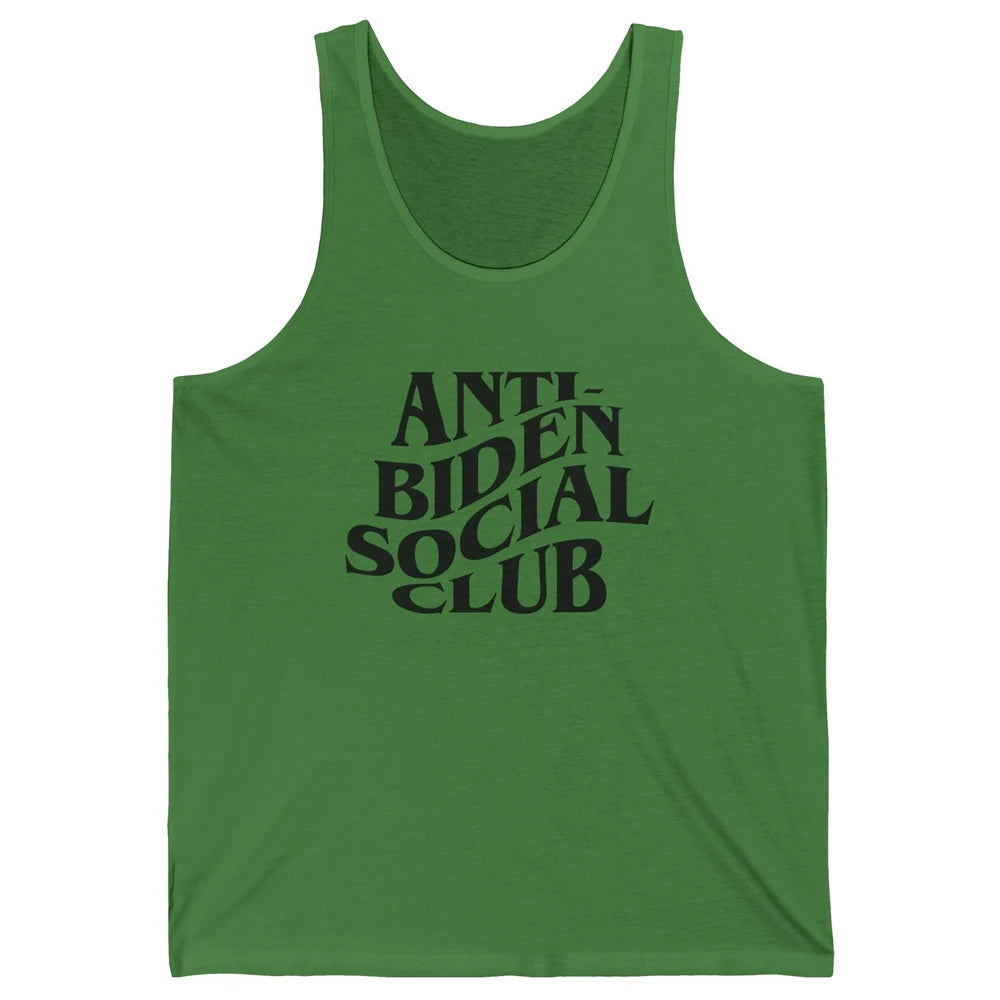 Anti Liberals Anti Biden Social Club Conservative US Flag Unisex Jersey Tank