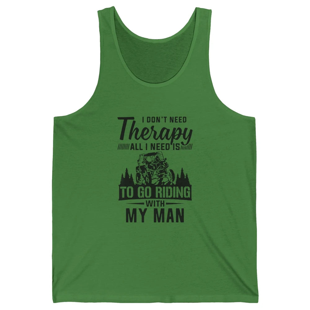 Retro UTV SXS Rider Go Riding With My Man Offroad Husband Unisex Jersey Tank