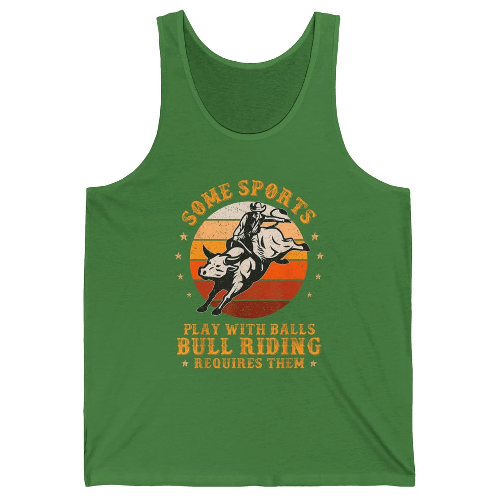 Rodeo Bull Riding Vintage Cowboy Western Country Ranch Bull Rider Howdy Unisex Jersey Tank