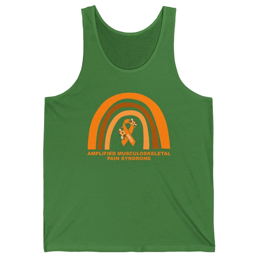 Amplified Musculoskeletal Pain Syndrome AMPS Orange Rainbow Unisex Jersey Tank