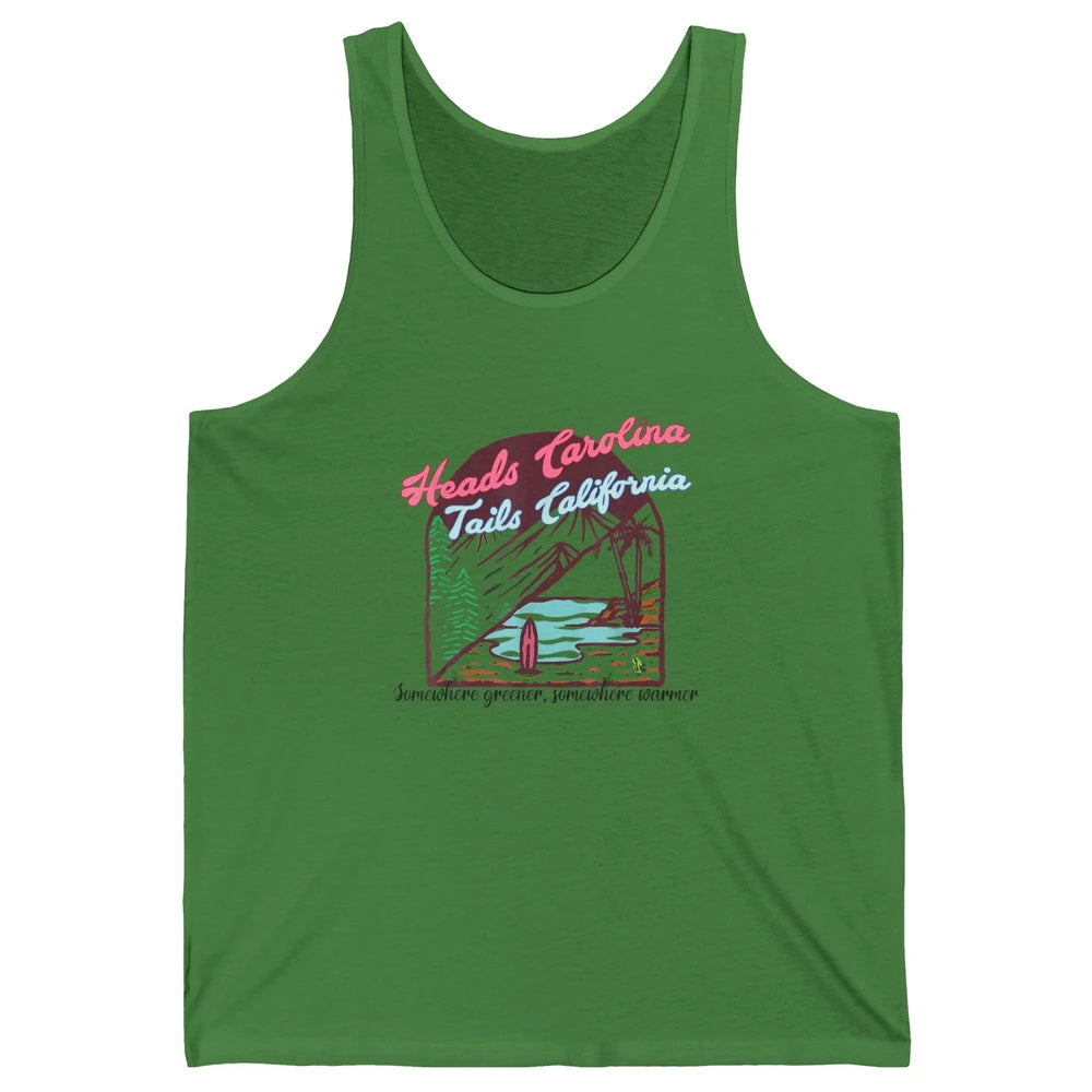 Western Heads Carolina Tails California Retro Beach Surf Unisex Jersey Tank