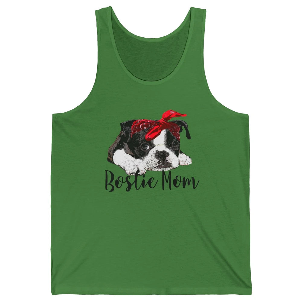 Bostie Mom Bandana Dog Mom Boston Terrier Dog Lovers Gift Unisex Jersey Tank