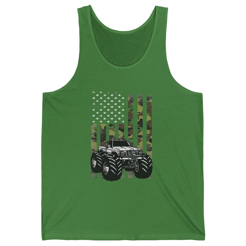 Truck Camo Flag Mud Ride Retro UTV SXS Racer Four Wheeler Unisex Jersey Tank