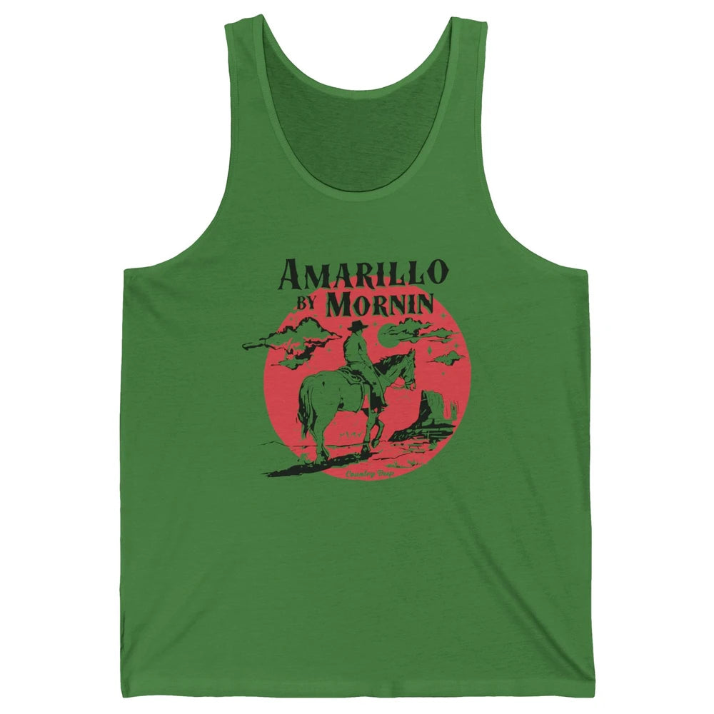 Vintage Cowboy Amarillo By Morning Desert Western Country Unisex Jersey Tank