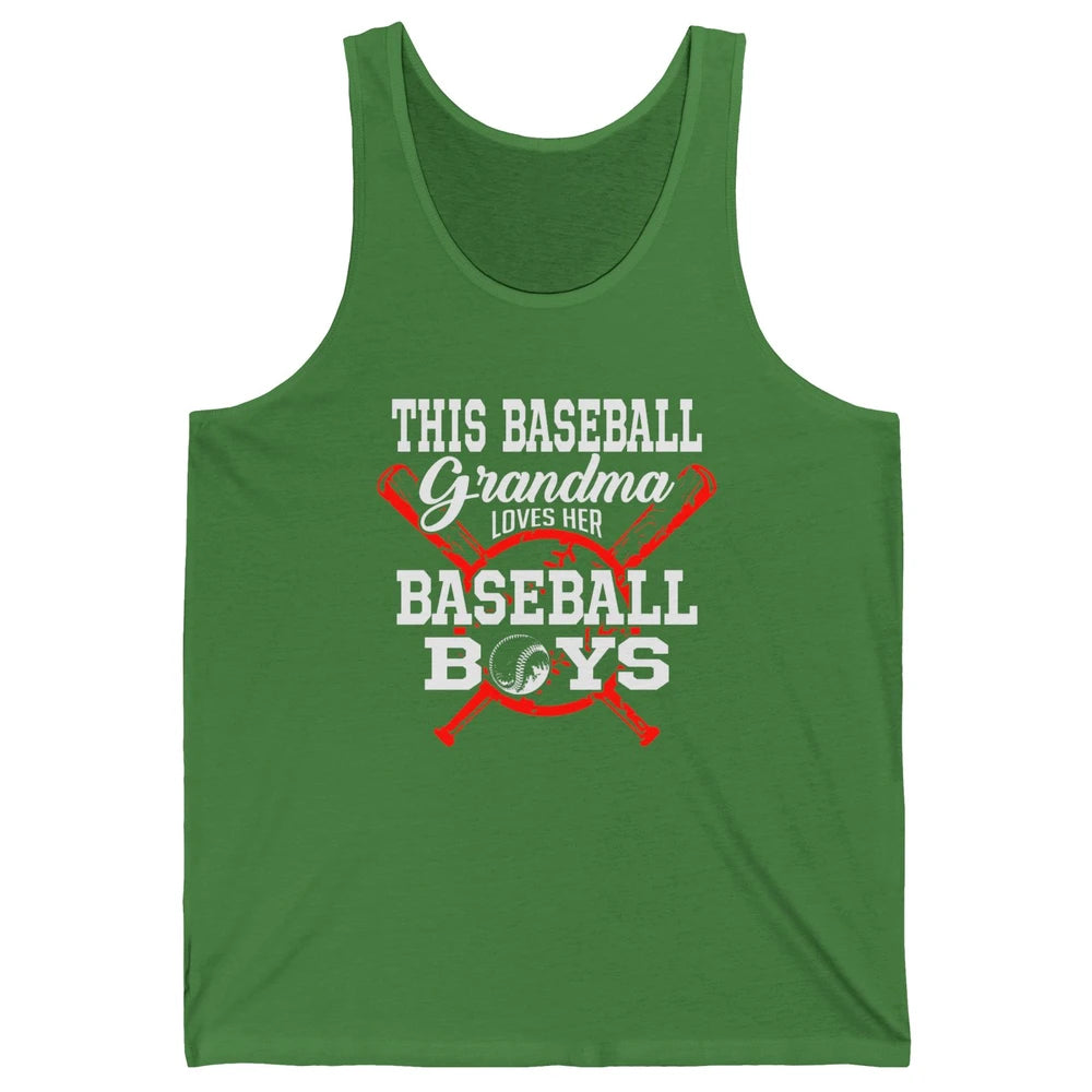 Baseball Grandma Loves Her Baseball Boys Proud Baseball Nana Unisex Jersey Tank