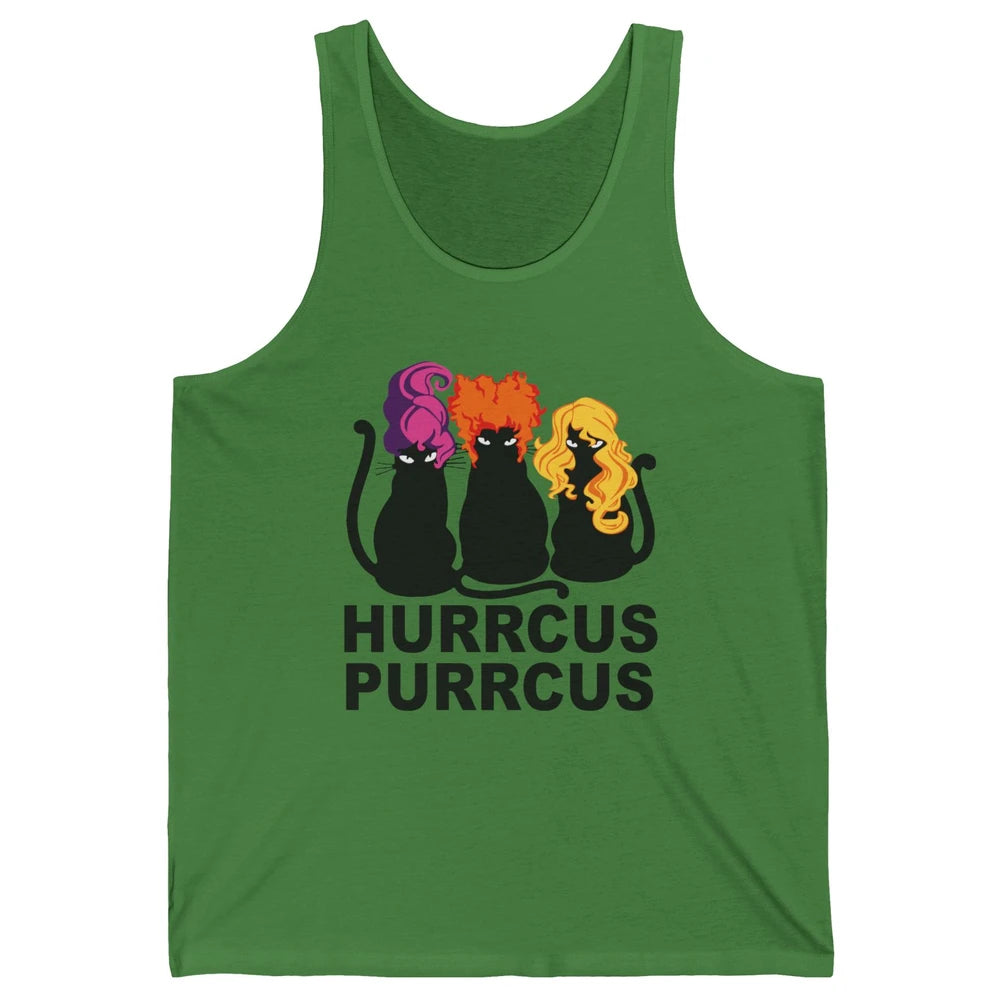 Black Cat Witch Hurrcus Purrcus Halloween Costume Cat Lovers Unisex Jersey Tank