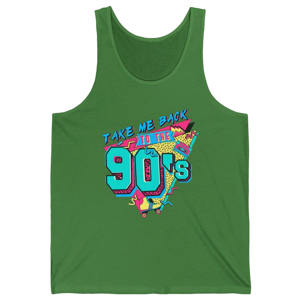 Vintage Take Me Back To The 90s Cassette Retro Rainbow Child Unisex Jersey Tank