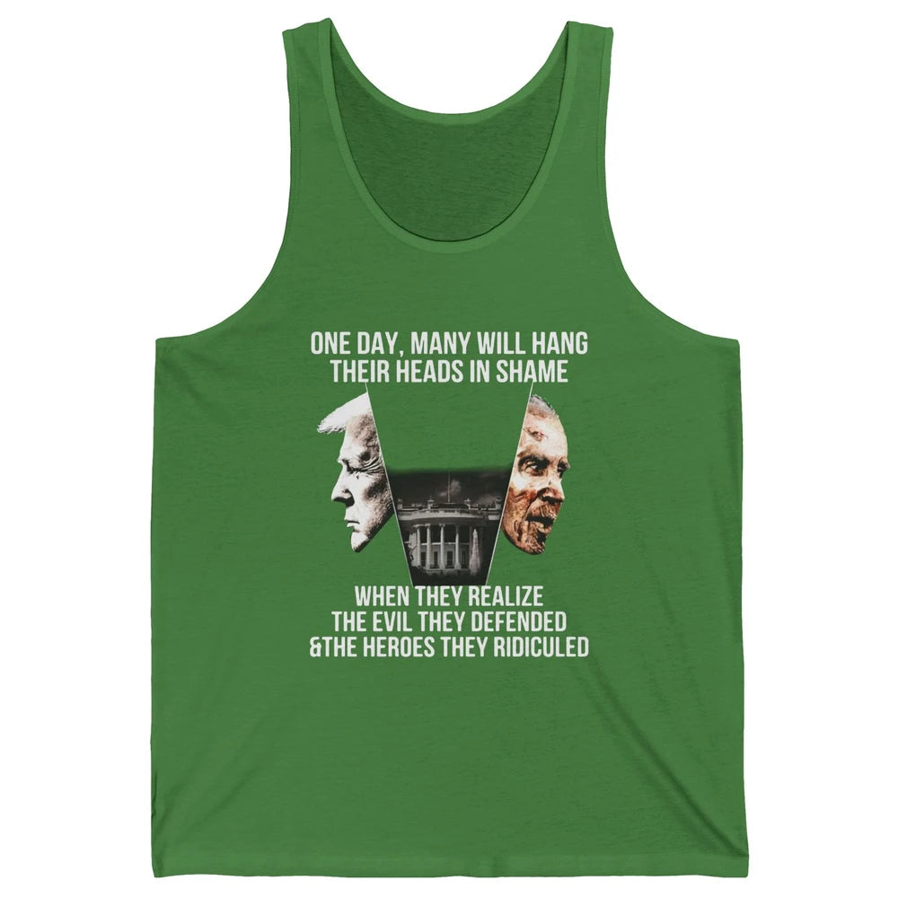 Trump Biden One Day Many Hang Their Head In Shame US Politic Unisex Jersey Tank