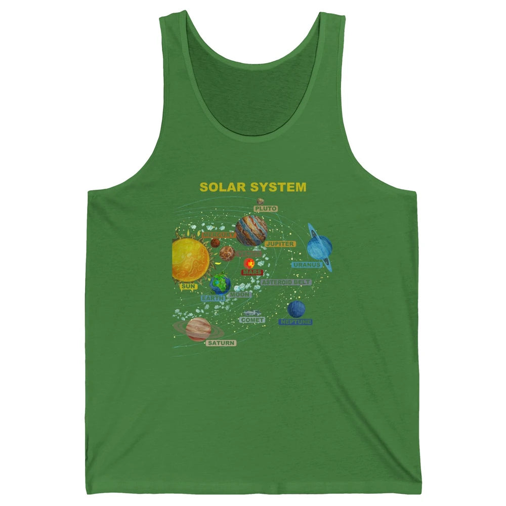 Solar System Graphic Planets Space Education Astronaut Gift Unisex Jersey Tank