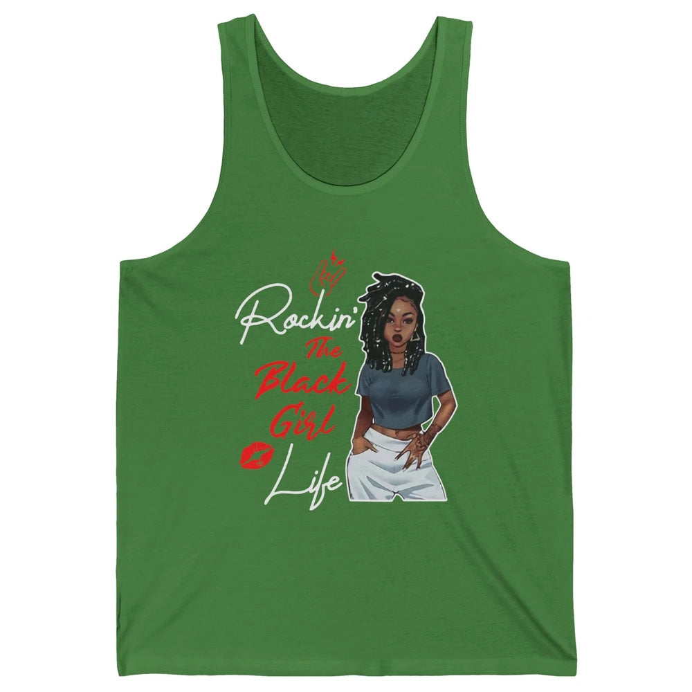 Rockin' The Black Girl Life Black Women Pride Afro Melanin Unisex Jersey Tank