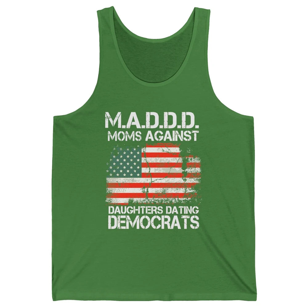 US Flag M.A.D.D.D Moms Against Daughters Dating Democrats Unisex Jersey Tank