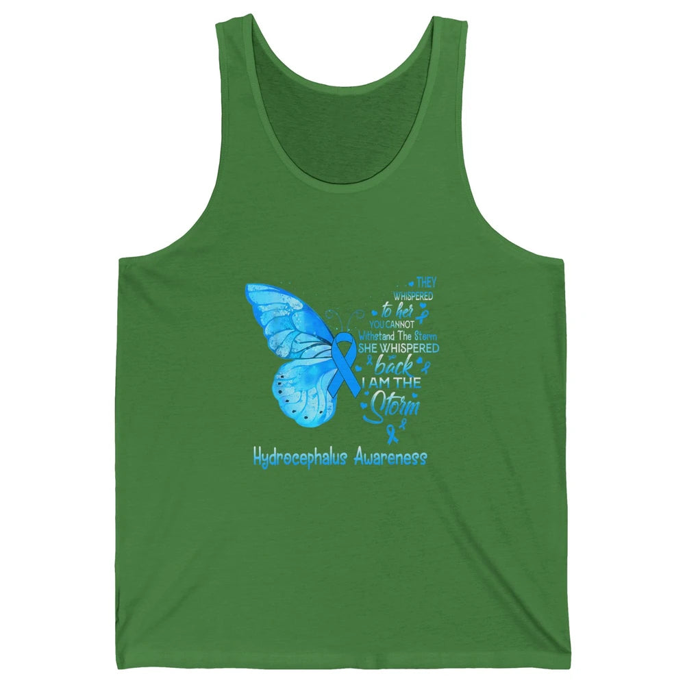 The Storm Butterfly Blue Warrior Hydrocephalus Cancer Month Unisex Jersey Tank