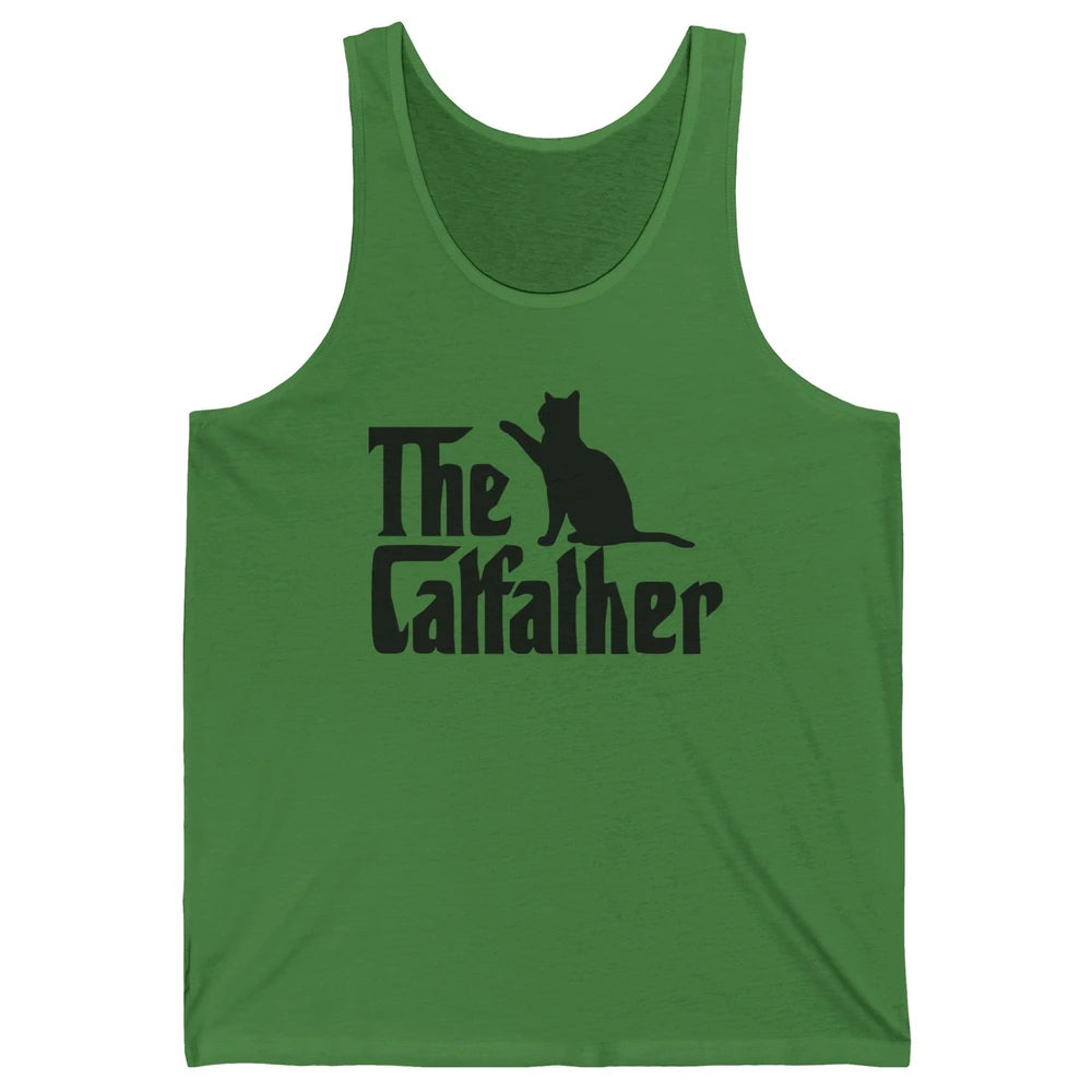 The Catfather Parody Funny Cat Lovers Cat Dad Fathers Day Unisex Jersey Tank