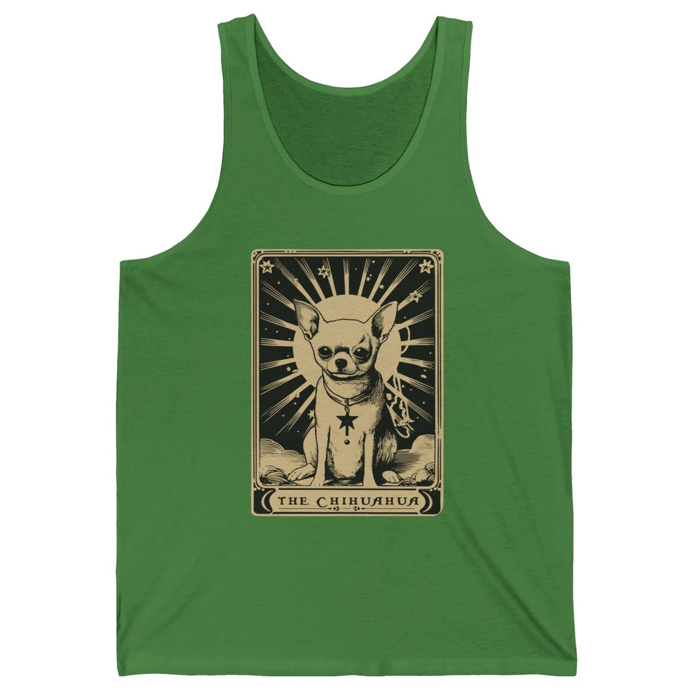 The Chihuahua Tarot Card Black Chihuahua Halloween Dog Mom Unisex Jersey Tank