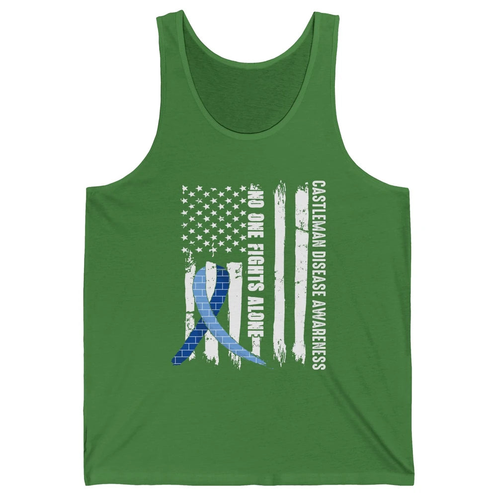 Castleman Disease Awareness Blue Ribbon No One Fight Alone Unisex Jersey Tank