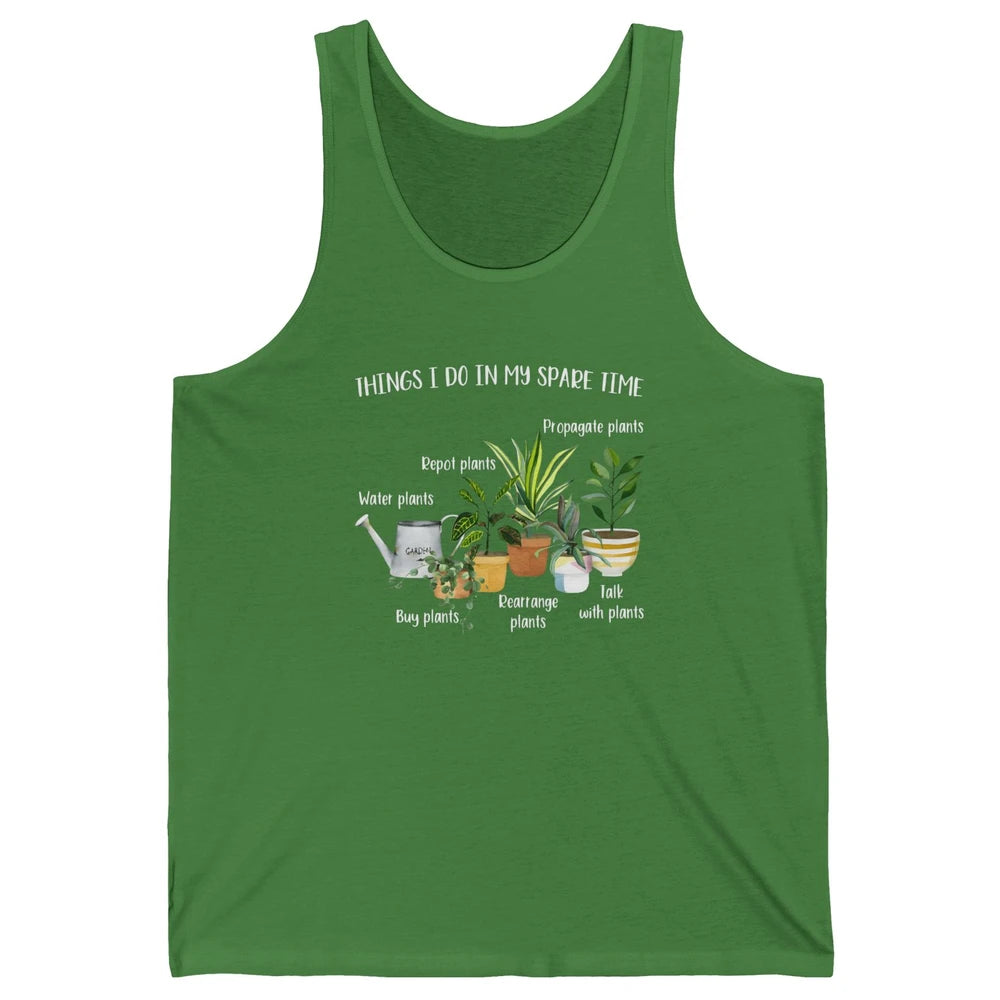 Things I Do In Spare Time Floral Plants Mom Botanical Garden Unisex Jersey Tank