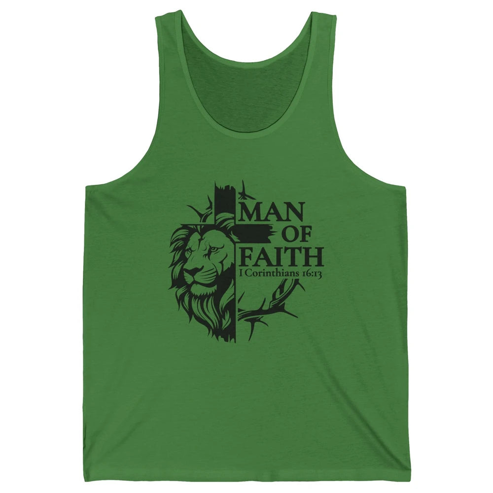 Yeshua Lion Of Judah Man Of Faith Bible Christian Religious Unisex Jersey Tank