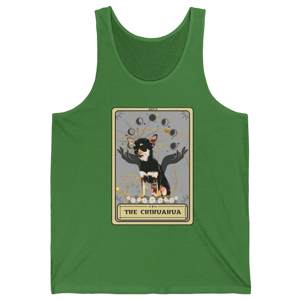 The Chihuahua Tarot Card Black Chihuahua Halloween Dog Mom Unisex Jersey Tank