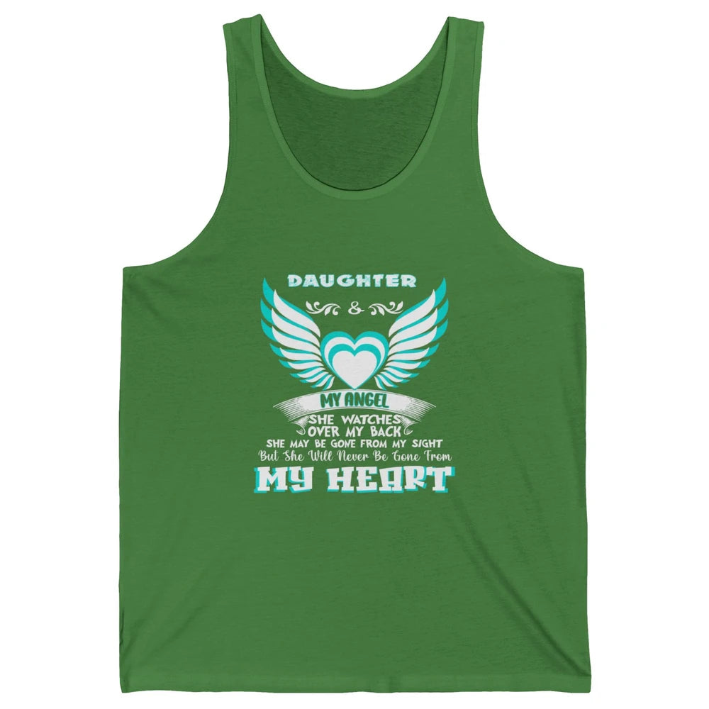 Angel Guardian She Watch Over My Back My Daughter In Heaven Unisex Jersey Tank