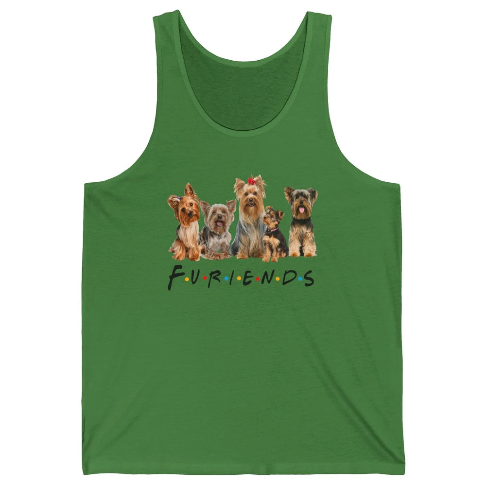 Funny Yorkie Furiends Merry Christmas Hat Yorkshire Terrier Unisex Jersey Tank