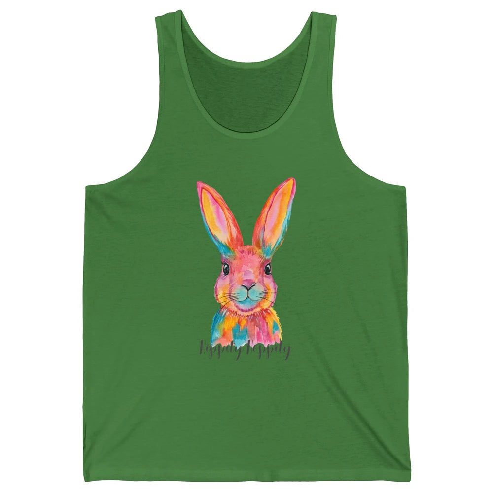 Watercolor Hippity Hoppity Bunny Dance Easter Rabbit Hip Hop Unisex Jersey Tank