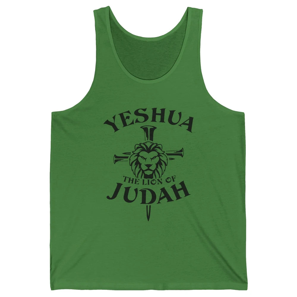 Yeshua Jesus Cross Lion Of Judah Christian Faith Religious Unisex Jersey Tank