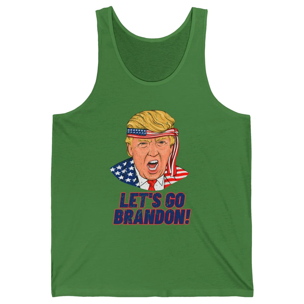 US Flag Trump Let's Go Bran-don Conservative Anti Liberal Unisex Jersey Tank