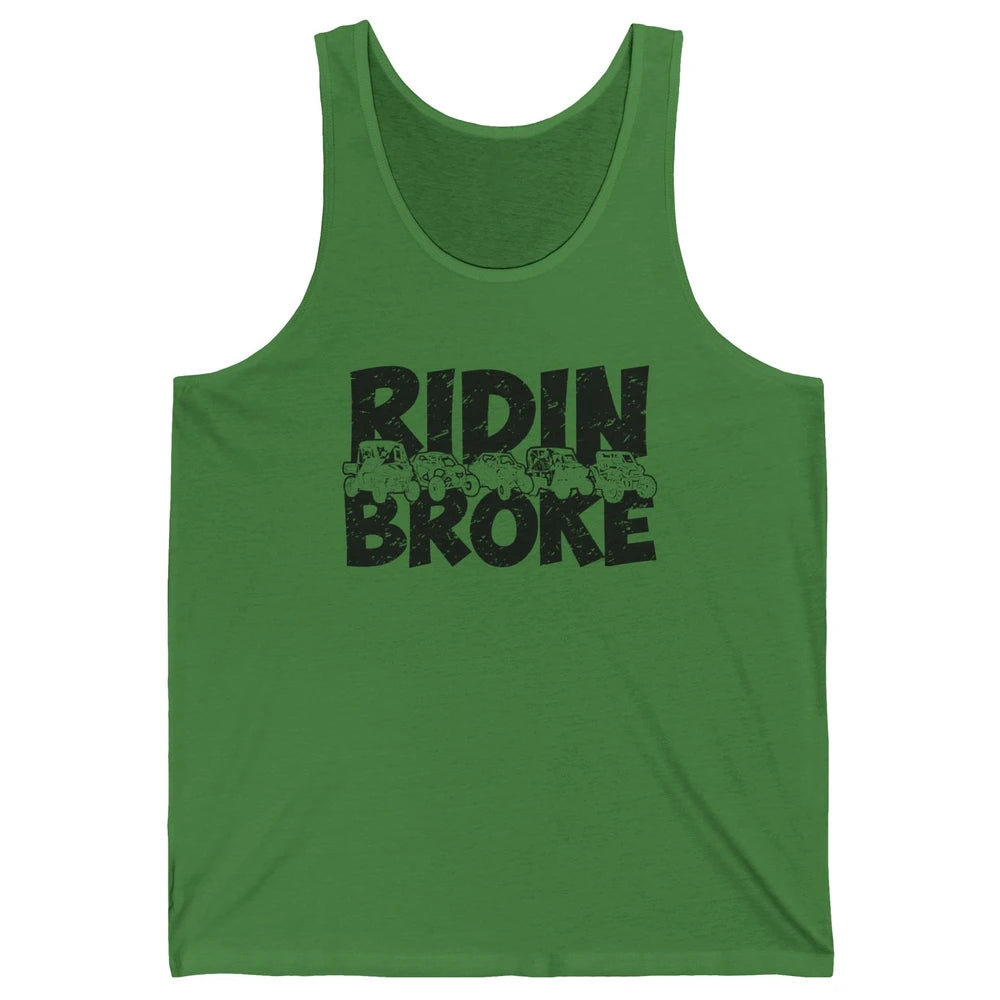 Retro UTV SXS Rider Riding Broke ATV Offroad Riding SXS Life Unisex Jersey Tank