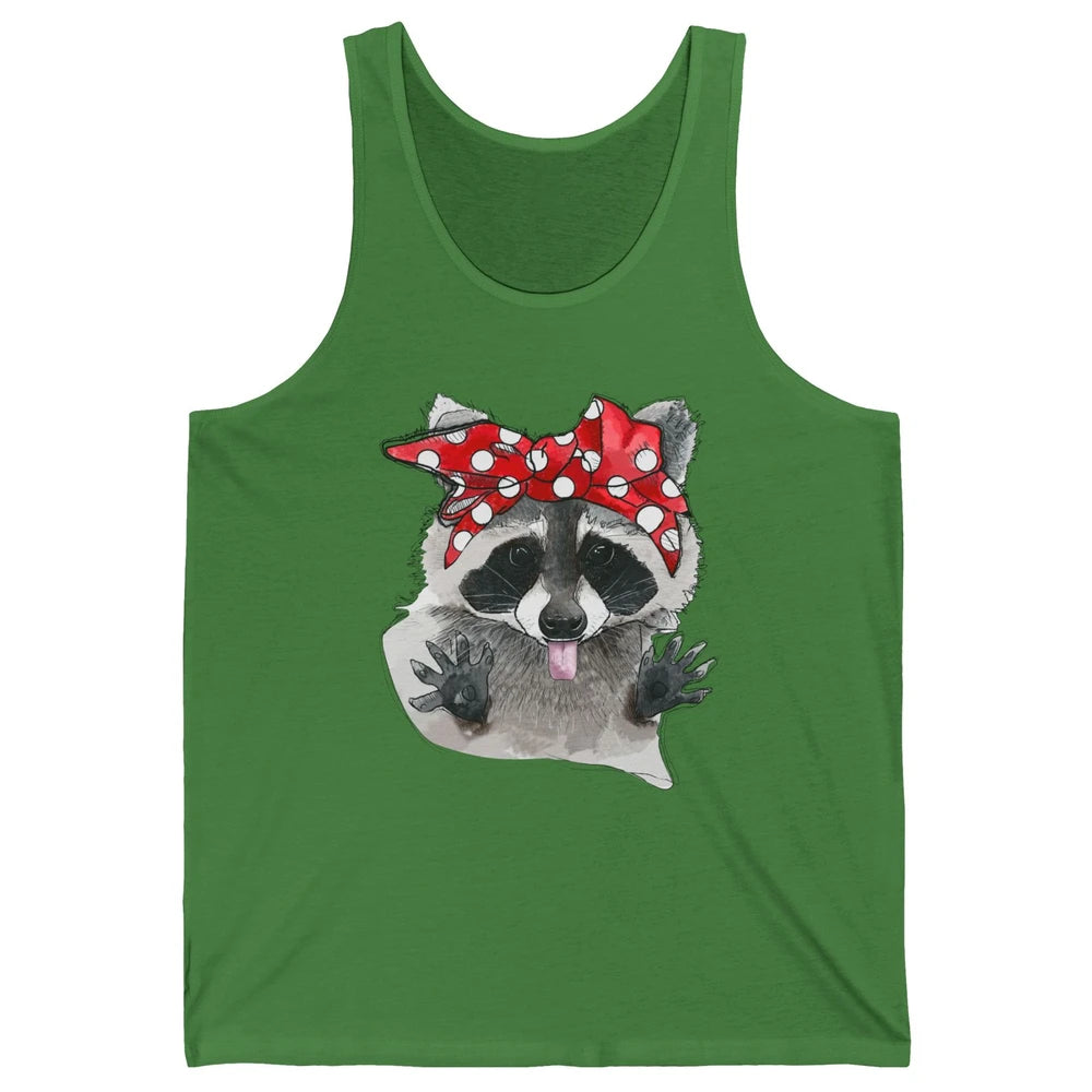 Bandana Racoon Baby Trashed Racoon Panda Lovers Gift Unisex Jersey Tank