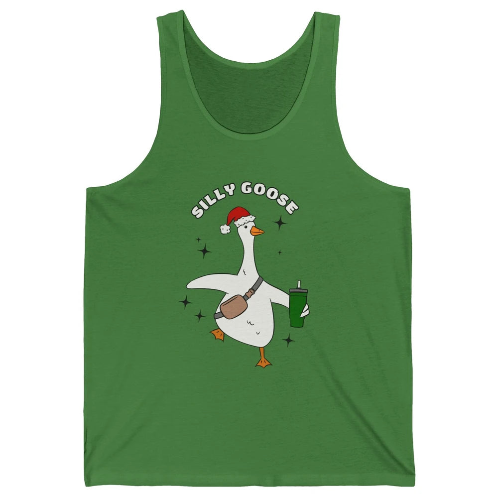 Funny Silly Goose Boojee Christmas Goose Bag And Cup Holiday Unisex Jersey Tank