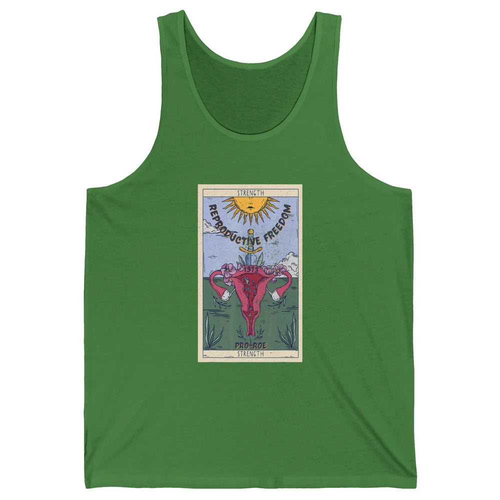 1973 Pro Roe Feminist Strength Tarot Card Mystical Halloween Unisex Jersey Tank