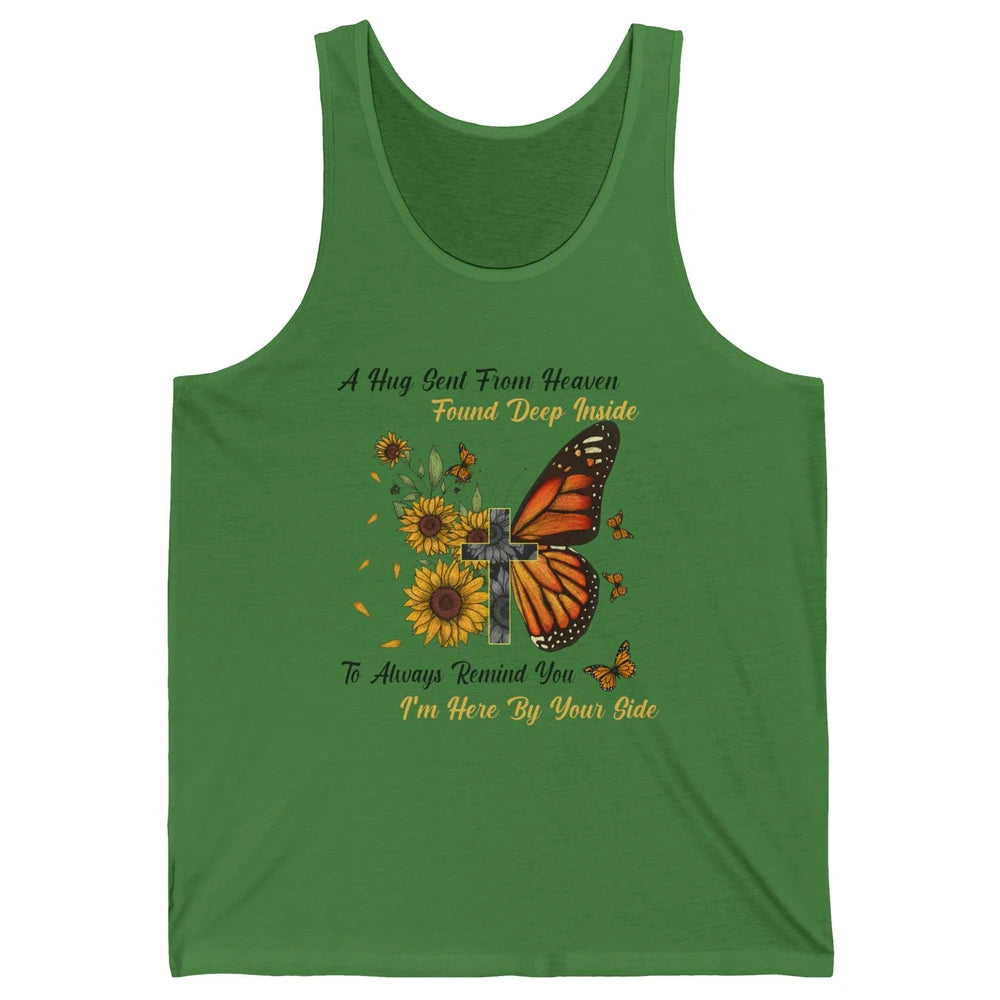 Butterfly Sunflower Jesus Cross Im By Your Side Heaven Angel Unisex Jersey Tank