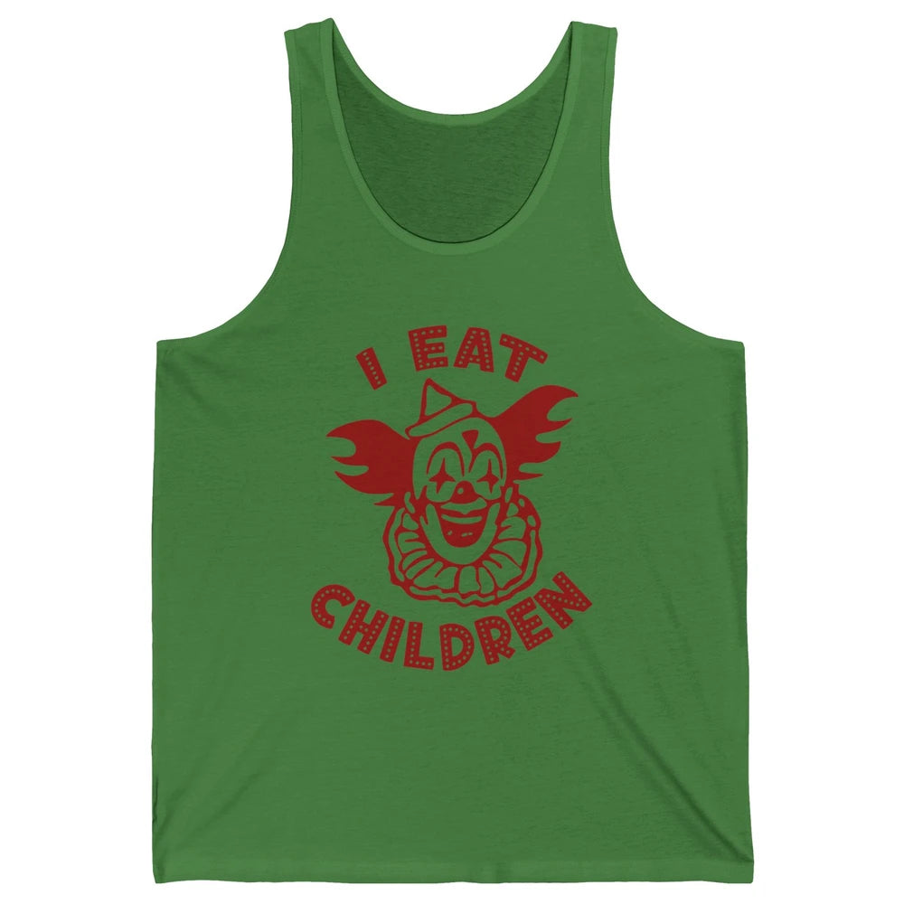 Scary Clown I Eat Children Horror Clown Halloween Costume Unisex Jersey Tank