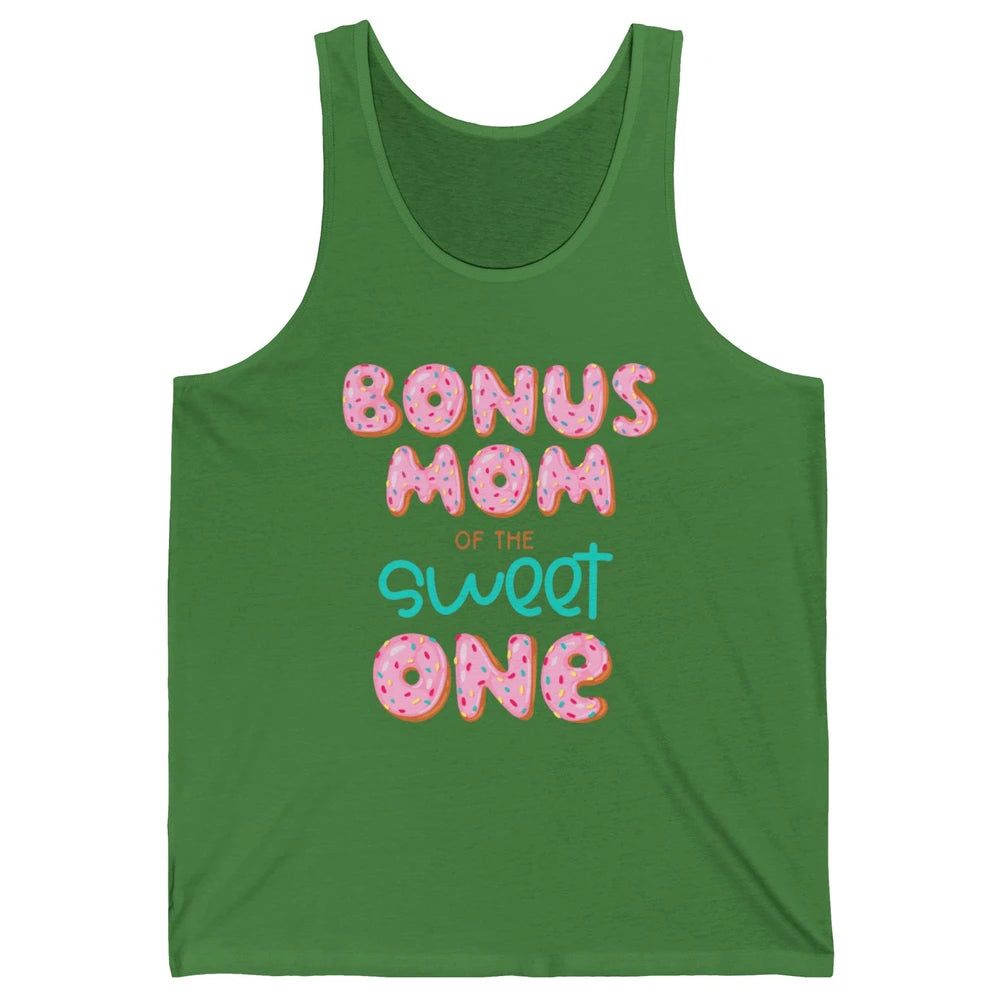 Bonus Mom Of Sweet One Donut Birthday Party Stepmom Mother Unisex Jersey Tank